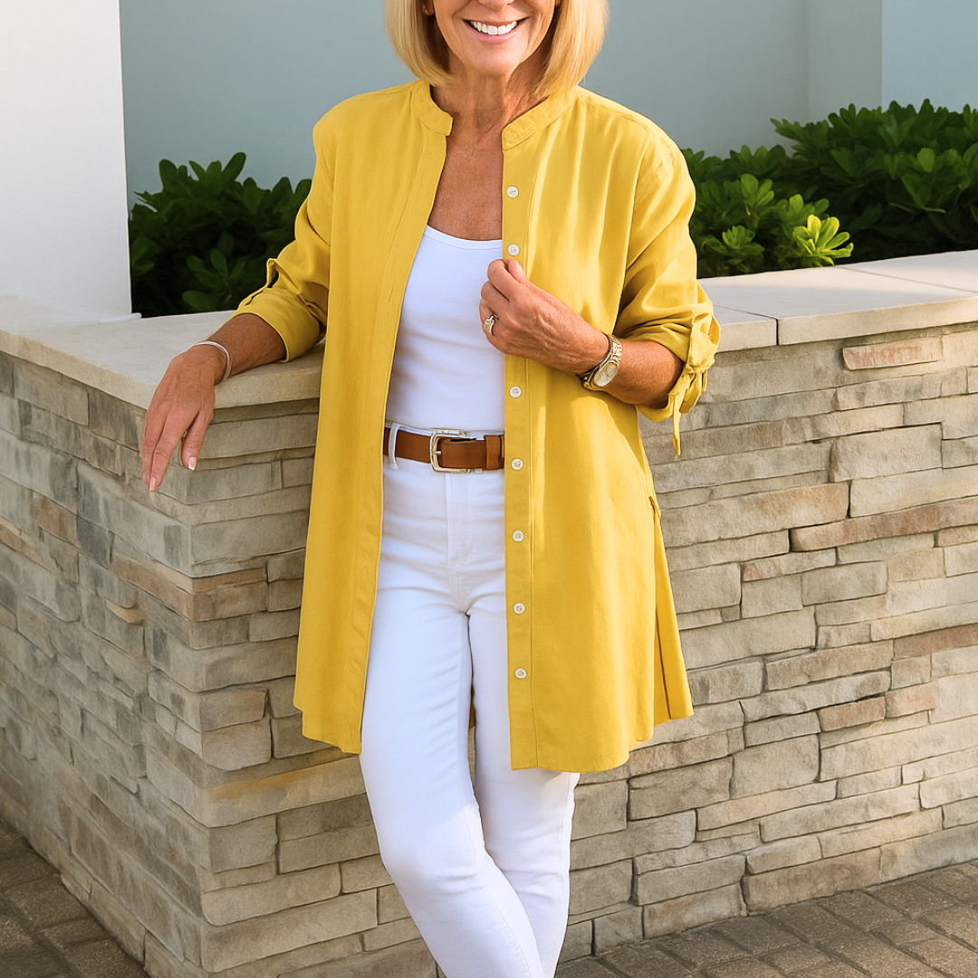 Signe™ | Tidløs skjortebluse med stilfulde ærmesløjfer