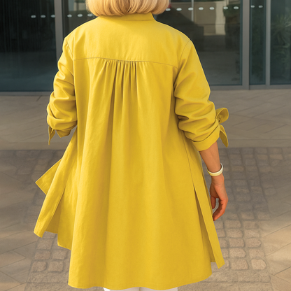 Signe™ | Tidløs skjortebluse med stilfulde ærmesløjfer