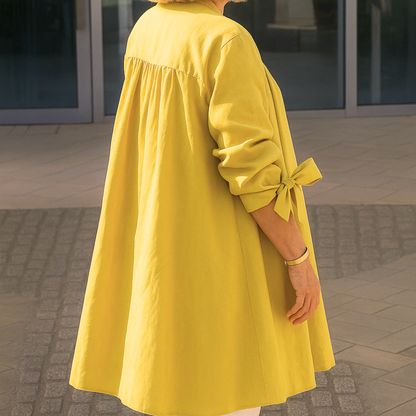 Signe™ | Tidløs skjortebluse med stilfulde ærmesløjfer