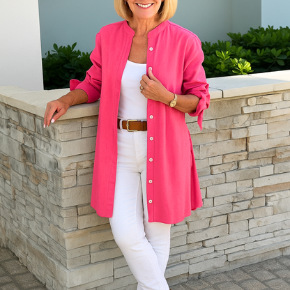 Signe™ | Tidløs skjortebluse med stilfulde ærmesløjfer