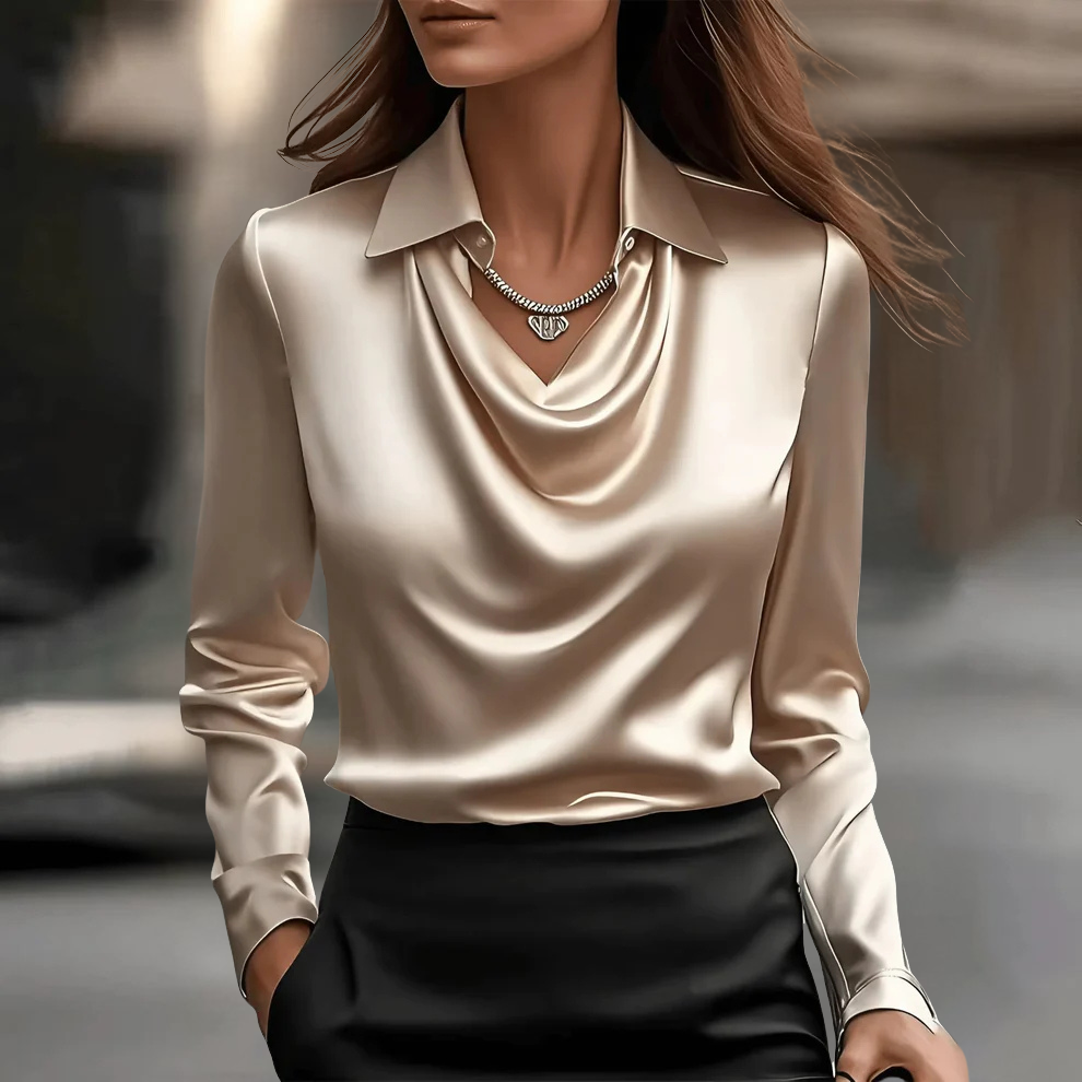 Fiona™ | Elegant Satinbluse