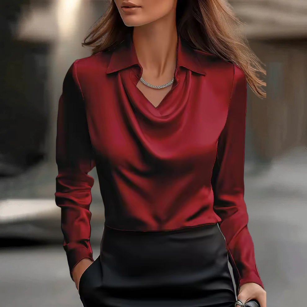 Fiona™ | Elegant Satinbluse